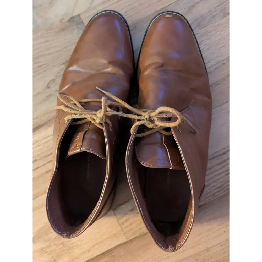 London Fog Brown Chukka Boots Men’s Size 10M Lace Up Ankle Boots Casual Dress Sh